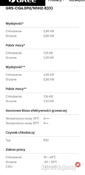 Pompa Ciepła Gree Versati Split 6kW Pompy Gniezno