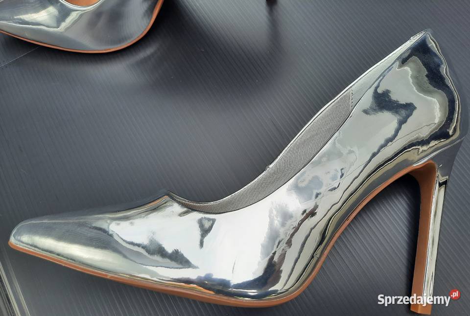 38 Asos srebrne szpilki 11 metallic 24 śląskie Gaszowice sprzedam