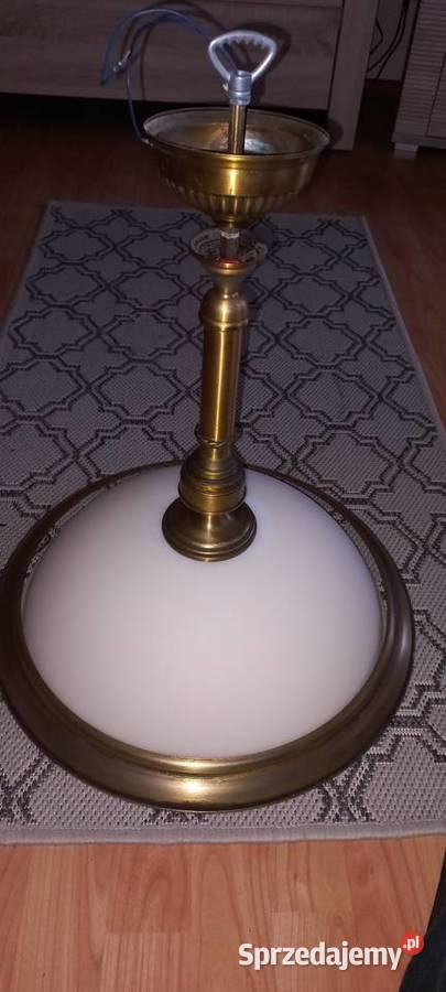 Lampa mosiądz patyna Pruszcz Gdański