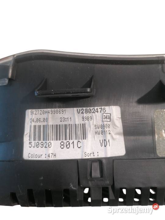 LICZNIK SKODA FABIA II 14 TDI 5J0920801C osobowe