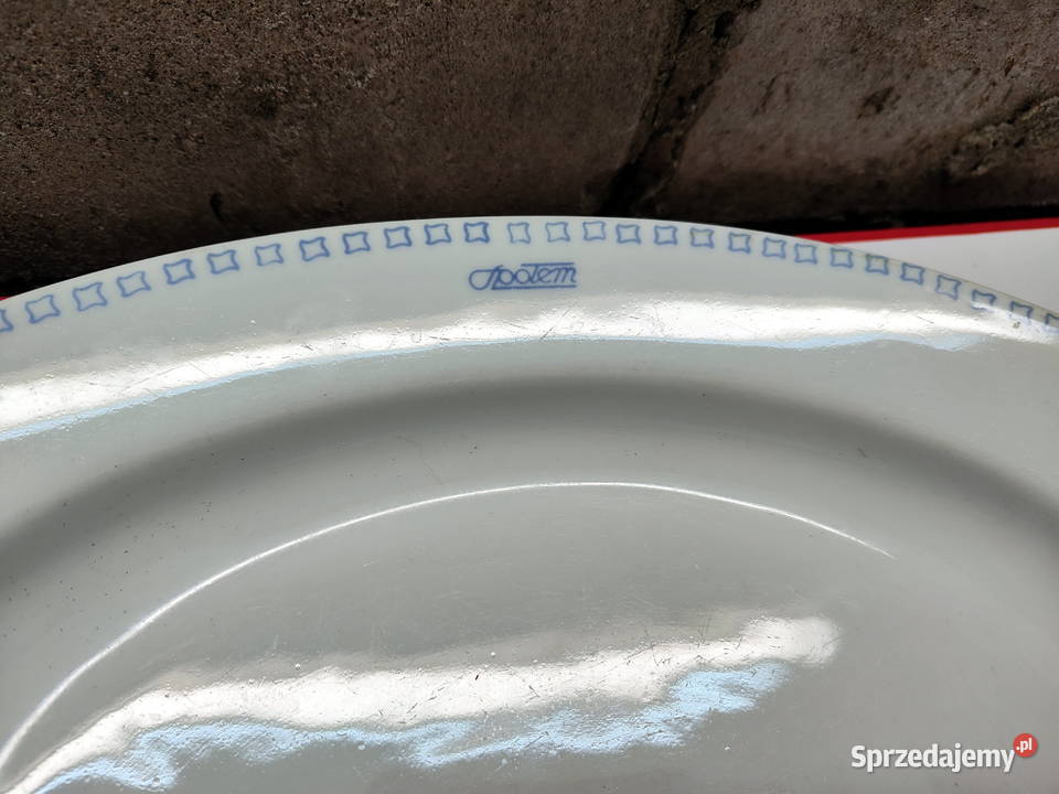 Półmisek Społem porcelana Lubiana PRL reklama Salaterki i półmiski Lublin