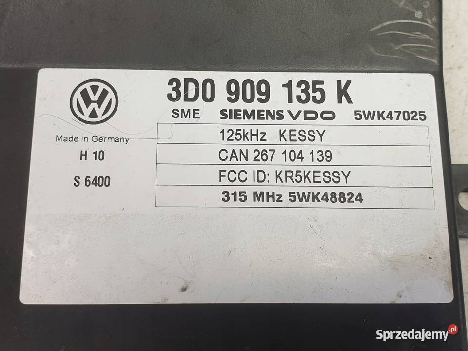 VW Touareg STEROWNIK KESSY moduł KOMPUTER osobowe Pozostałe lubelskie Chełm