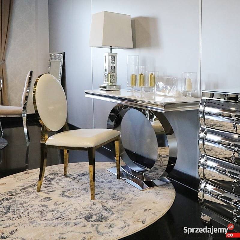 Konsola glamour do salonu Dallas blat spiek 75cm
