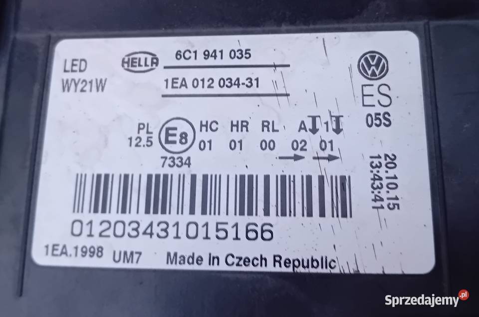VW Polo 6C Full Led reflektor lampa lewy przód lewe Części samochodowe Przeźmierowo sprzedam