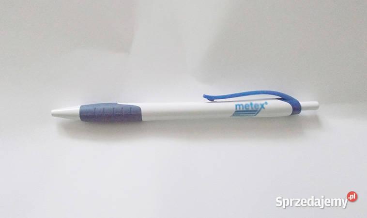 granatowo biały długopis z plastiku plastikowy podlaskie Białystok sprzedam