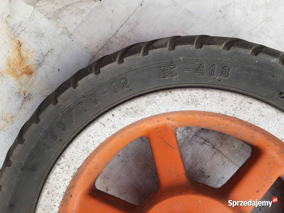 Kompletne tylne R12 koło do skutera RY8 Łódź