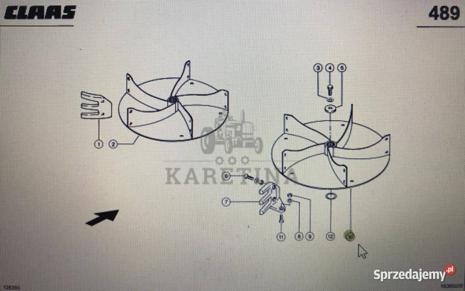 CLAAS 00 0797 983 000 0797 980 0Claas skrzydło Jastrzębniki