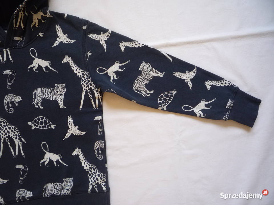 HM r 122128 Granatowa Bluza z kapturem Zwierzęta H&M sprzedam