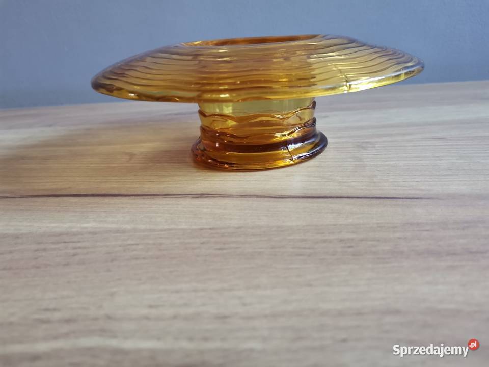 Stary wazon ikebana szkło miodowe Katowice sprzedam