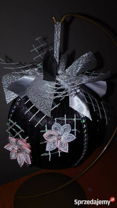 Bombka Święta Boże Narodzenie Wstążki Kanzashi Modliborzyce