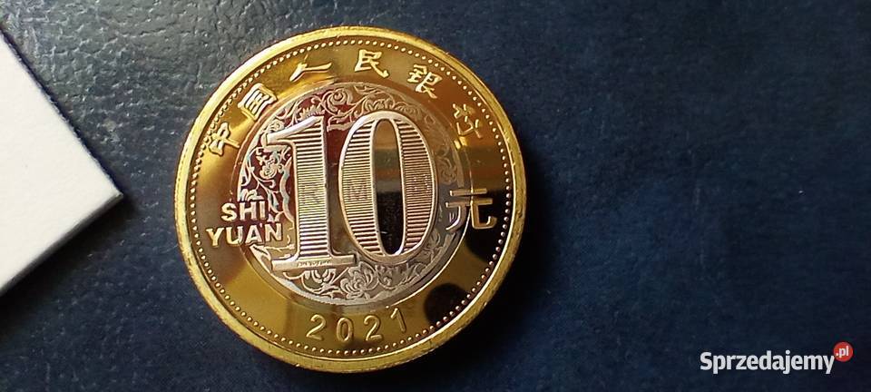 Stare monety 10 yuan 2021 Chiny Numizmatyka podkarpackie Lesko
