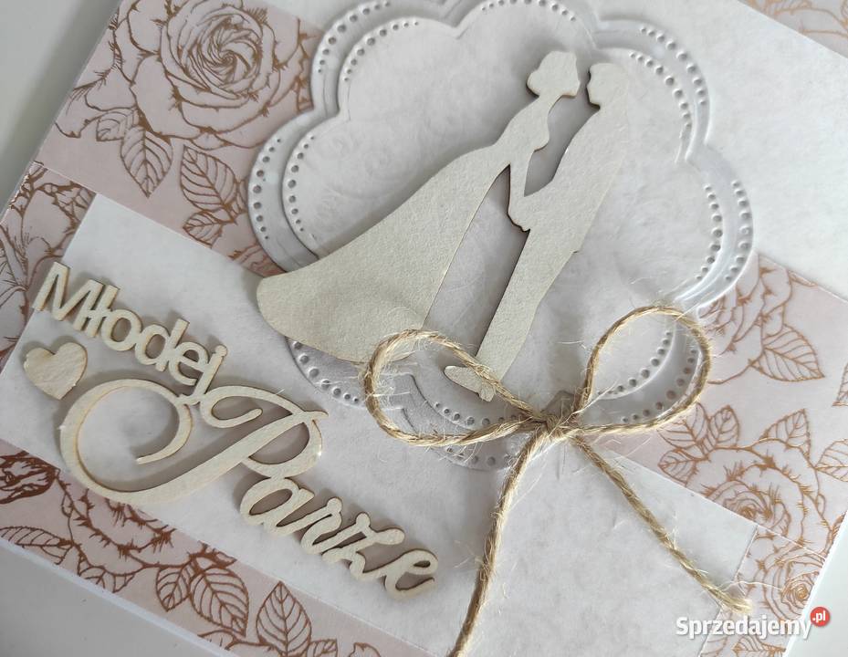 Kartka ręcznie robiona na Ślub Handmade 2 Łódź sprzedam