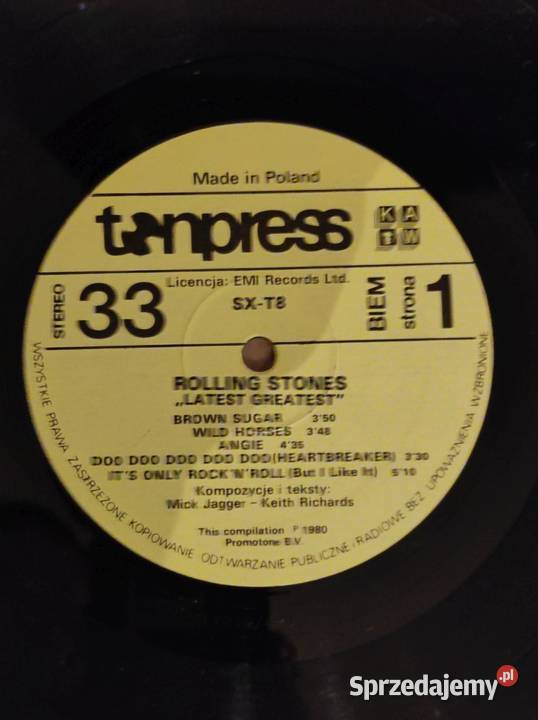 1980 The Rolling Stones Latest Greatest Płyta