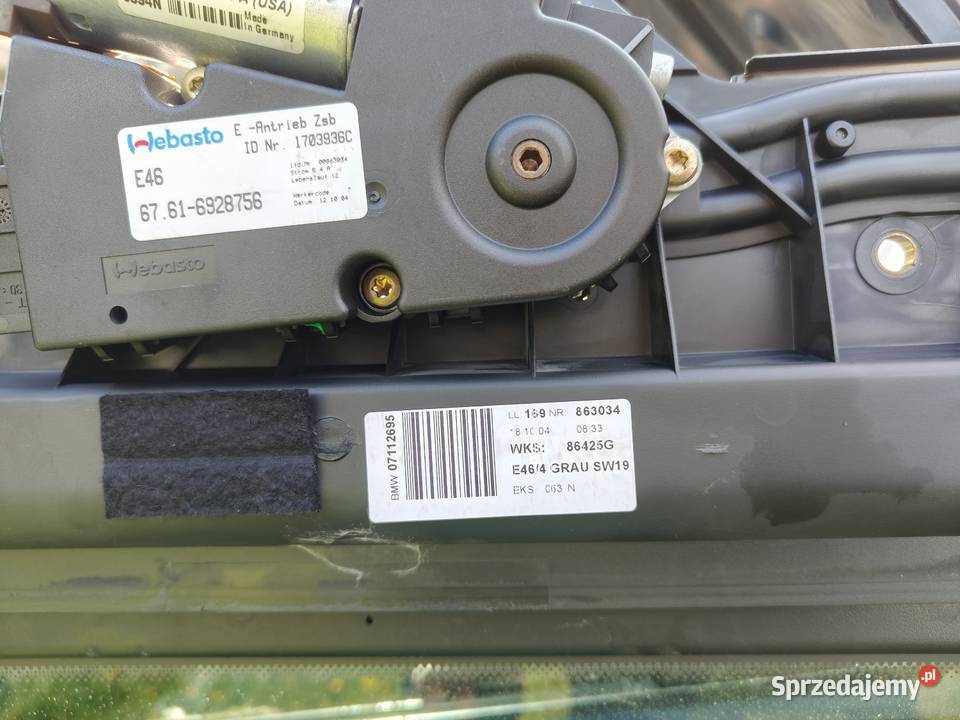 Bmw e46 sedan szyberdach szklany oryginał 100 Motoryzacja Aleksandrów Łódzki