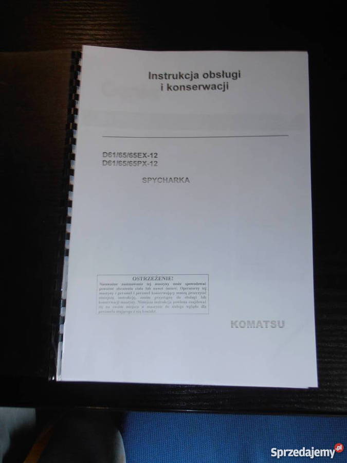 Instrukcja obsługi DTR spycharka KOMATSU Brzesko