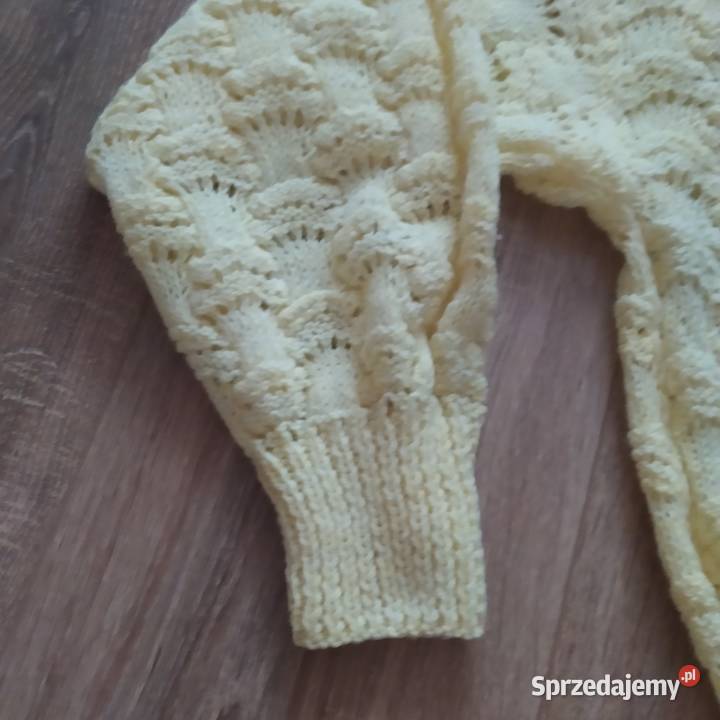 Sweter damski WŁÓCZKA żółty Swetry i golfy podlaskie sprzedam