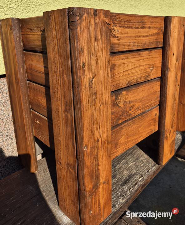 Donica drewniana malowana Środa Śląska