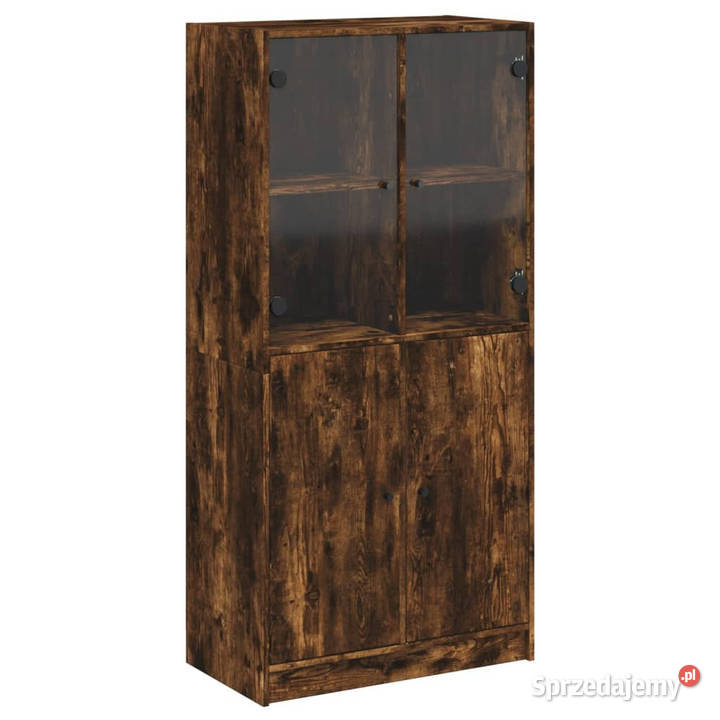 Szafka z drzwiczkami przydymiony dąb 68x37x142 mazowieckie Warszawa