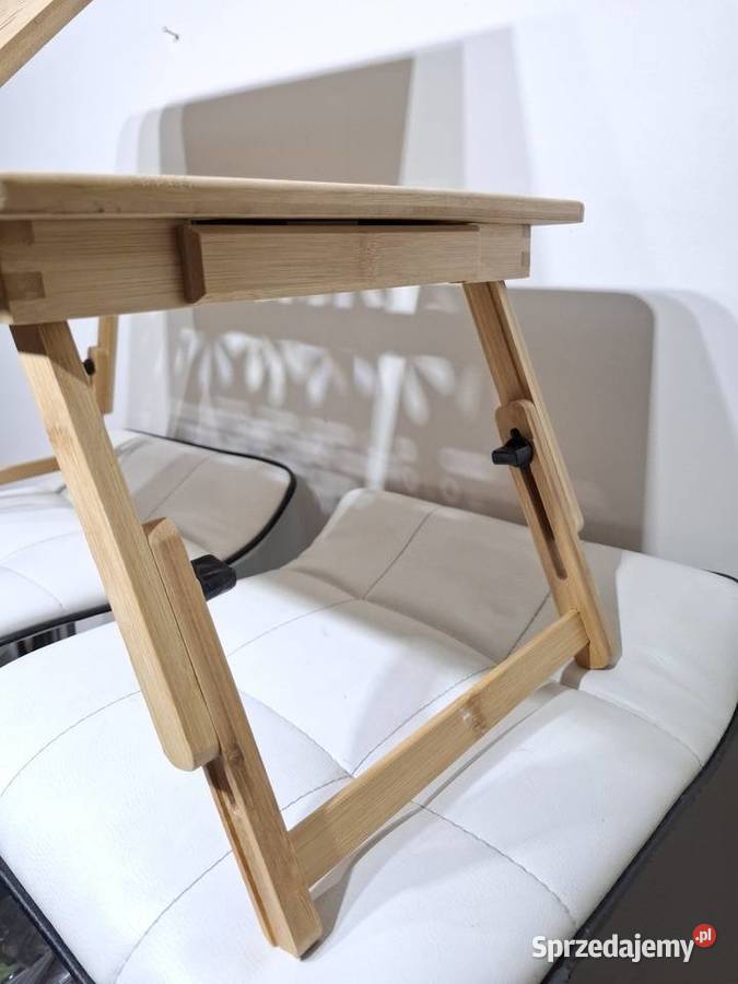 Drewniany stolik pod laptopa podstawka