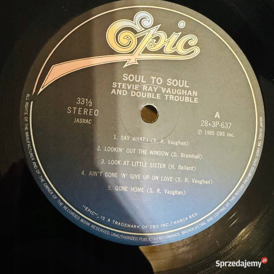 Stevie Ray Vaughan Soul To Soul EXEX Japan Obi Gdynia