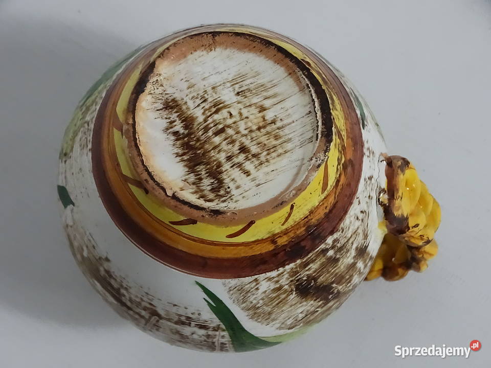 Ręcznie Malowany Ceramiczny Dzbanek Vintage