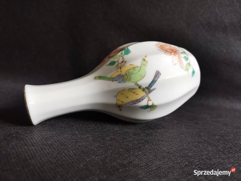 Stary mały porcelanowy wazon Ptaki Katowice