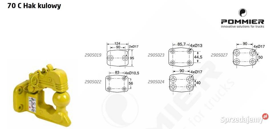 Zaczep kulowo szczękowy Pommier podkarpackie Rzeszów sprzedam