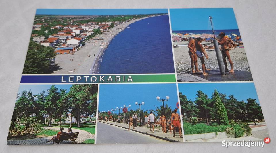Pocztówka Grecja Leptokaria 04 Pieria 16x11 Pocztówki i karty telefoniczne Czeladź