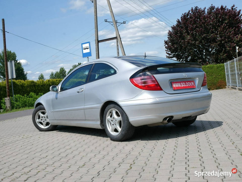 Mercedes C 180 18 129 Coupe Panorama Bogata immobilizer śląskie
