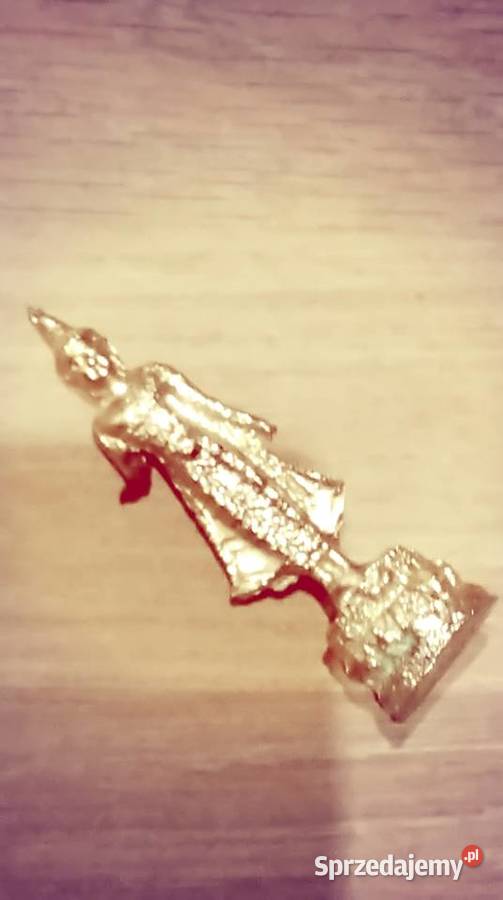 Amulet Tajski Pozłacany Budda z Abhaya Mudrą Nowa Sól sprzedam