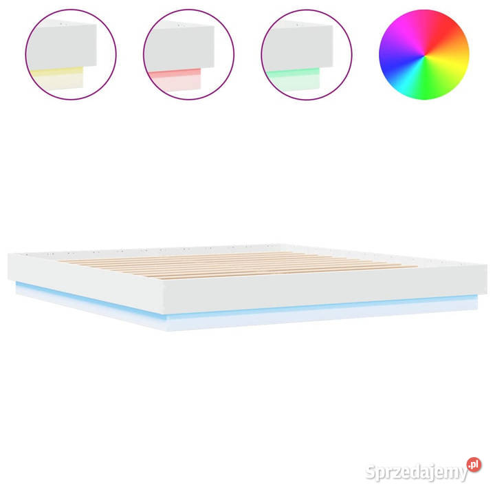 Rama łóżka z oświetleniem LED biała 180x200 Warszawa sprzedam