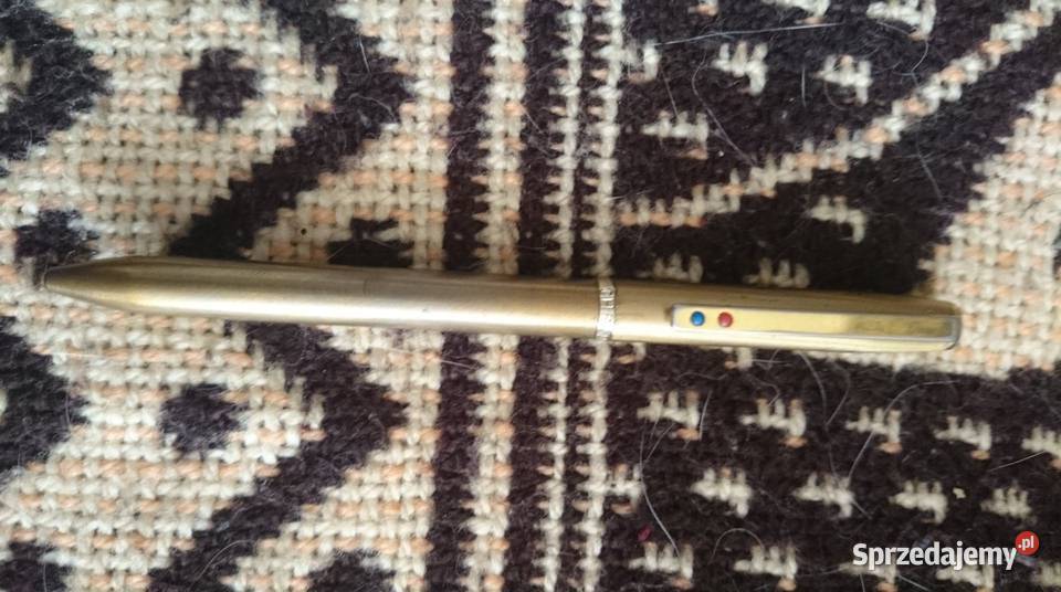 Stary dwukolorowy długopis USA Szczebrzeszyn