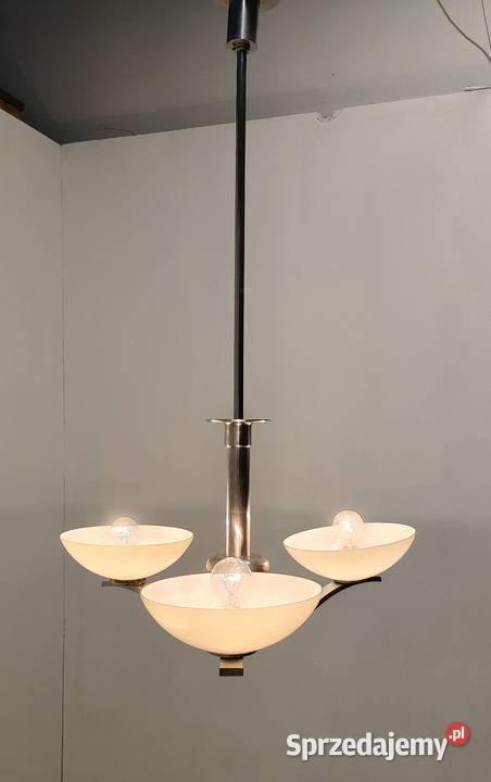 lampa sufitowa wisząca żyrandol art Deco lata 40 Radomsko