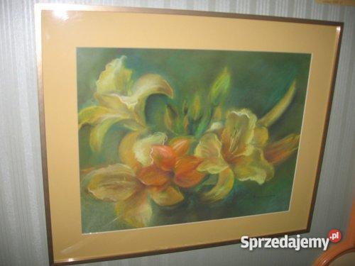 Pastela Żonkile Teresa MagrowiczKopias Malarstwo Malarstwo Łódź