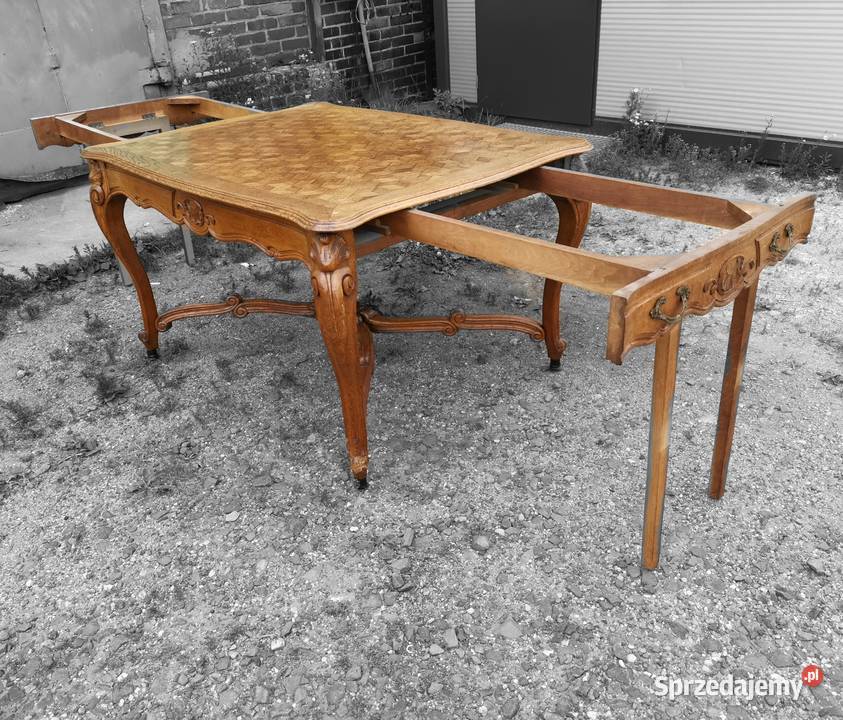 Francuski stół z 5 krzesłami ok1900 r renowacja Wałbrzych sprzedam