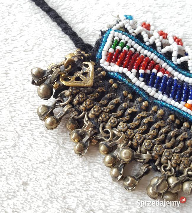 Naszyjnik choker koraliki dzwonki boho bohemian Szczecin