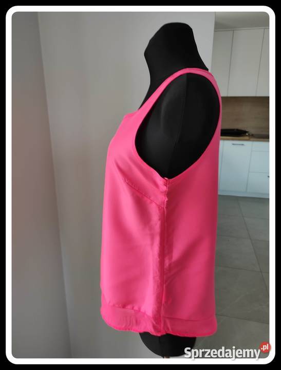 Atmosphere koszulka top różowa neon 40 L 42 XL bez rękawa Bluzki i koszule Płock