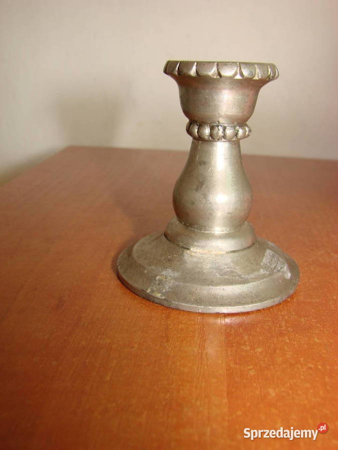 Gerotin mały cynowy świecznik pomorskie Pruszcz Gdański