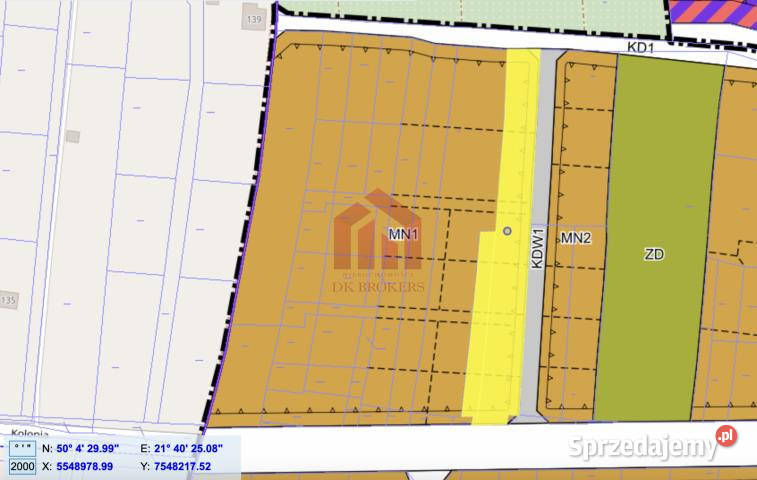 Działka 800m2 Sędziszów Małopolski 55m podkarpackie
