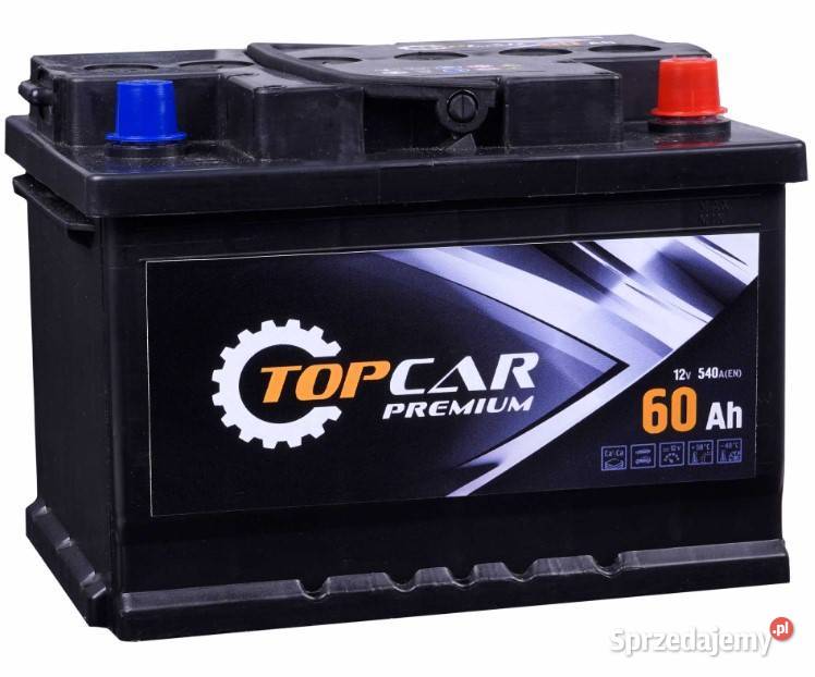 Akumulator TOPCAR PREMIUM 60Ah 540A osobowe Akumulatory dolnośląskie Wałbrzych