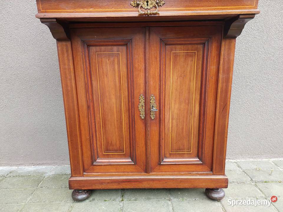 Stary eklektyczny sekretarzyk ok 1900r mały Tczew