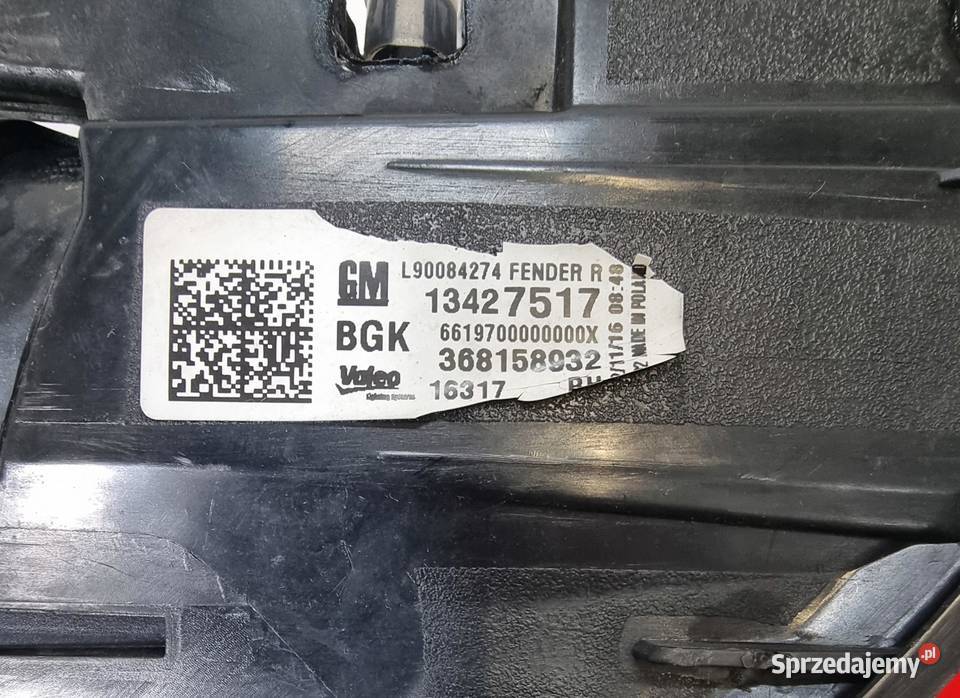 OPEL ASTRA V K LAMPA TYLNA TYŁ PRAWA W BŁOTNIK sprzedam