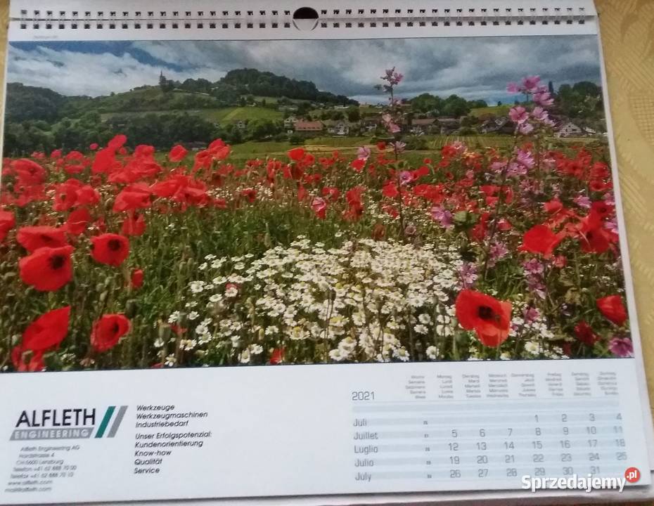 Kalendarz ścienny wiszący 40x32Krajobrazy Rok wydania 2020 Łódź