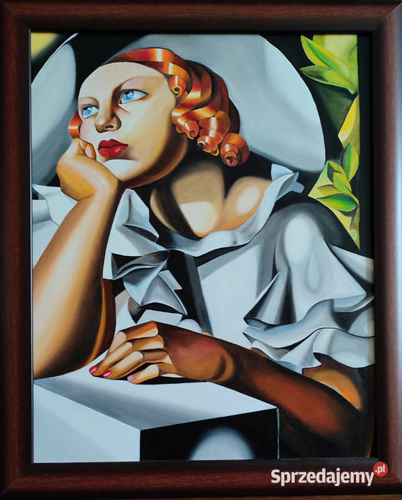 Kopia obrazu T Łempickiej Kapelusz z szerokim