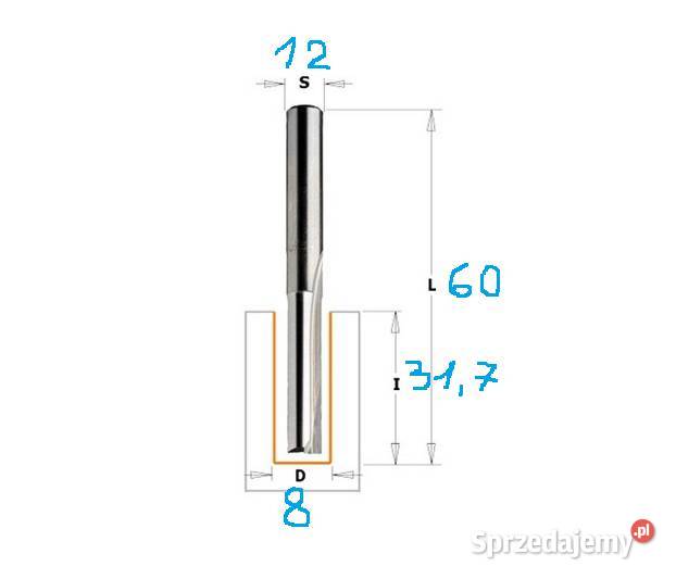 Frez trzpieniowy 8mm prosty do drewna CMT Karniewo