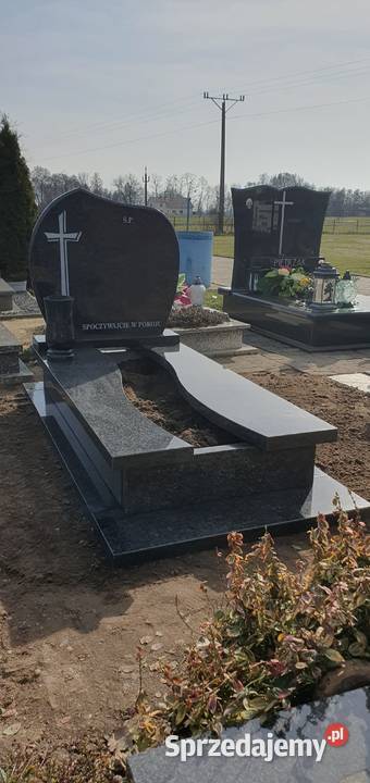 Ciemny nagrobek impala z rabatką na kwiaty 2073 Świdnica sprzedam