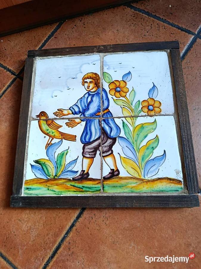 Stare Kafle Cztery Sztuki w Oprawie dolnośląskie Ząbkowice Śląskie