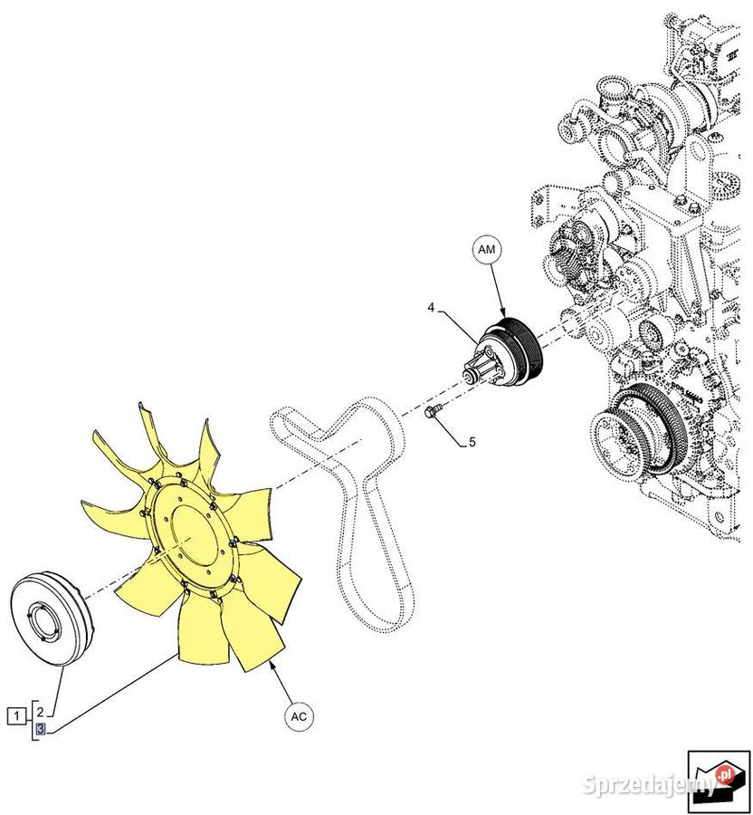 Wentylator chłodnicy Case Holland 87516755 Rolnictwo Białystok