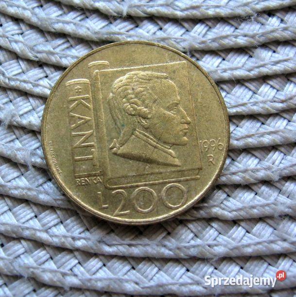 San Marino 200 Lirów 1996r Kant Ładna Numizmatyka Kalisz
