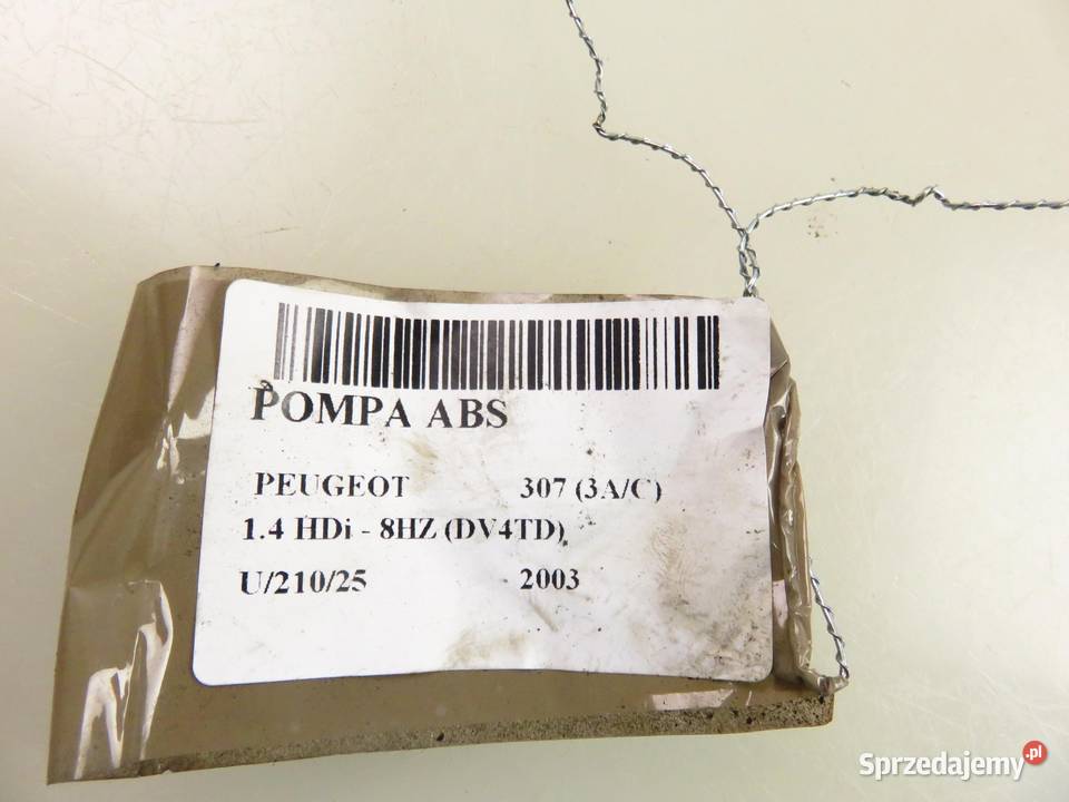 POMPA ABS PEUGEOT 307 3AC 9648265480 0265231302
